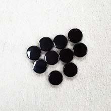 8MM ROUND CABOCHON FLAT BLACK ONYX(10PCS/BAG)